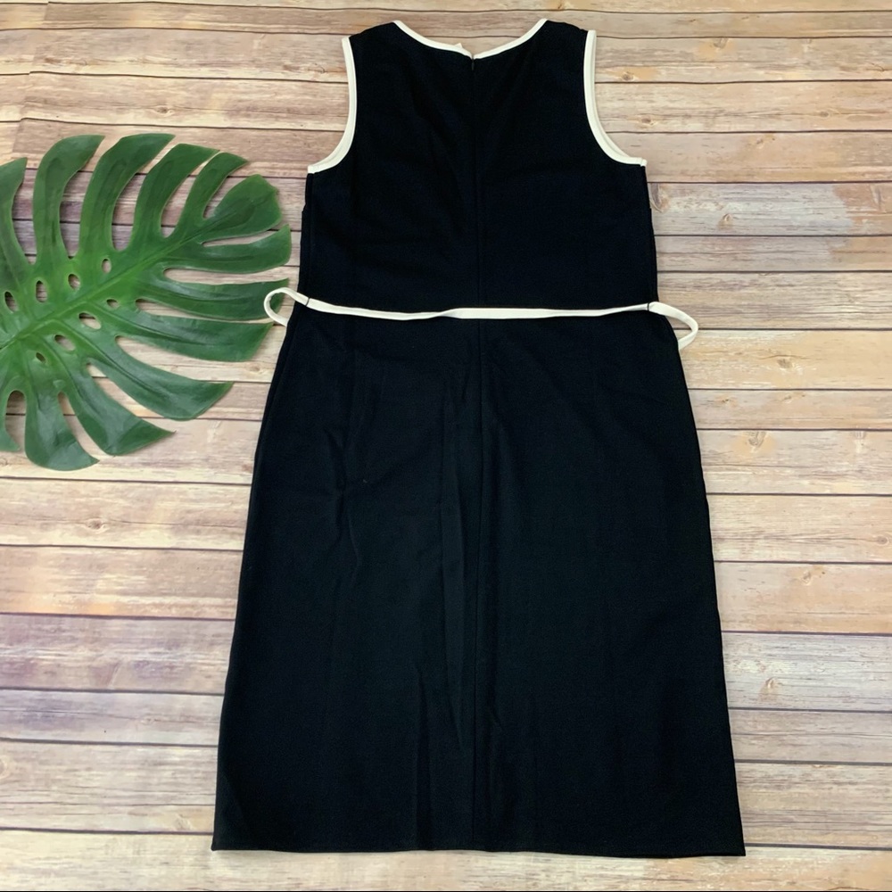 Talbots black and cream ponte knit sheath dress - Picture 9 of 10